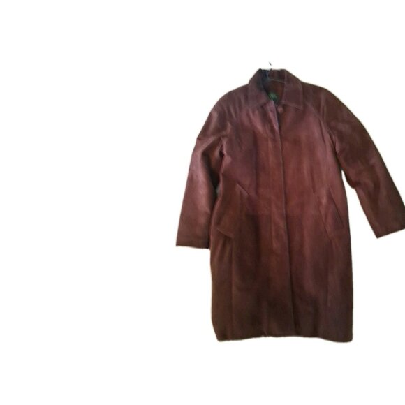 Danier Classic Suede Lined Coat Mid Length - Picture 1 of 4